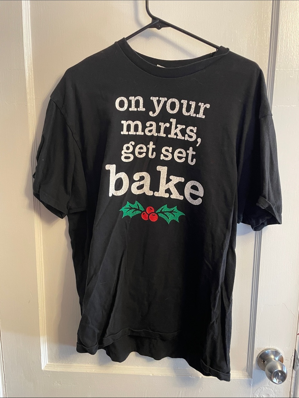 Black 'On Your Marks Get Set Bake' Holiday Graphic Tee